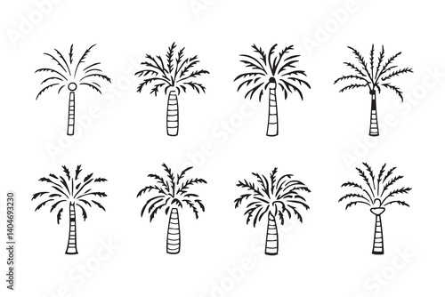 Sabal palmetto line art
