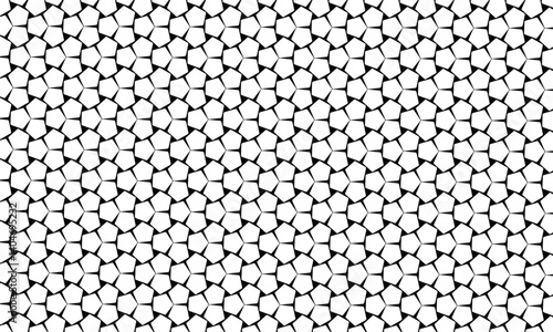 五角形のパターンで余白の線がたわむ背景