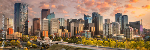 Wallpaper Mural Calgary downtown city skyline panorama in Alberta Canada Torontodigital.ca