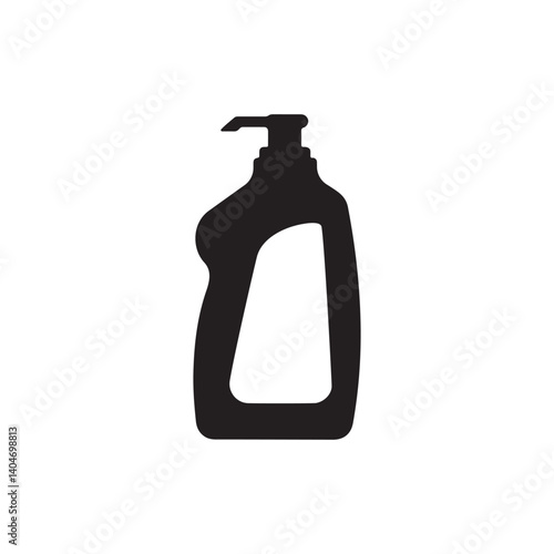 Silhouette illustration of dishwashing liquid bottle