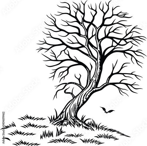 Old Tree without Leaf 