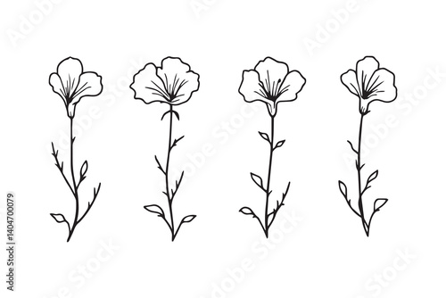 Snapdragon black line art