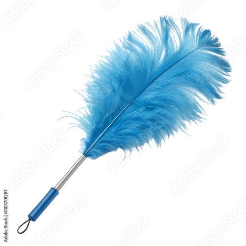 Принти на полотні A blue feather duster. isolated on white background.