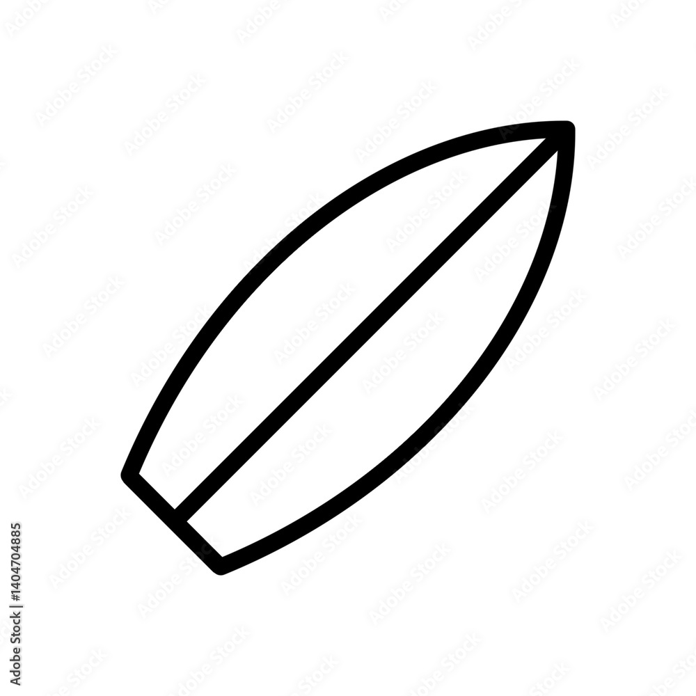 Surfboard icon with simple and modern design Surfboard icon with simple and modern design