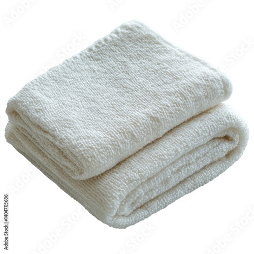 folded microfiber cloth neatly arranged on a transparent background  