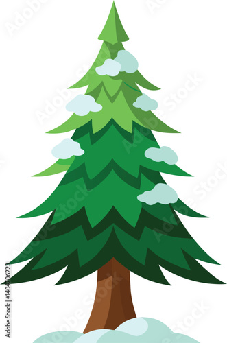 Pine/Fir Tree with Snow Cap