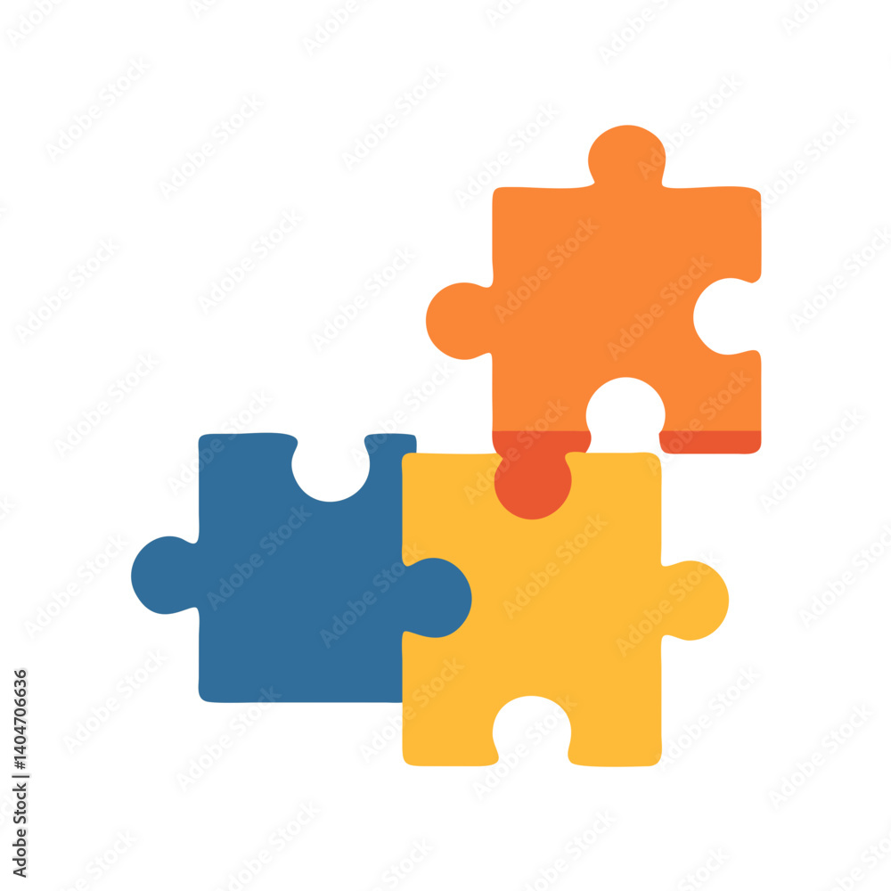 Puzzle Pieces Fitting Together Icon Design Puzzle Pieces Fitting Together Icon Design