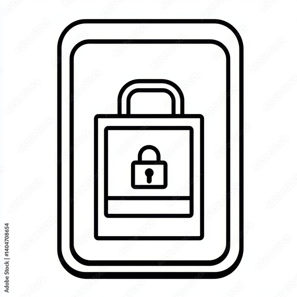 Black flat vector icon of device access control, multi-device security icon isolated on white background Black flat vector icon of device access control, multi-device security icon isolated on white background