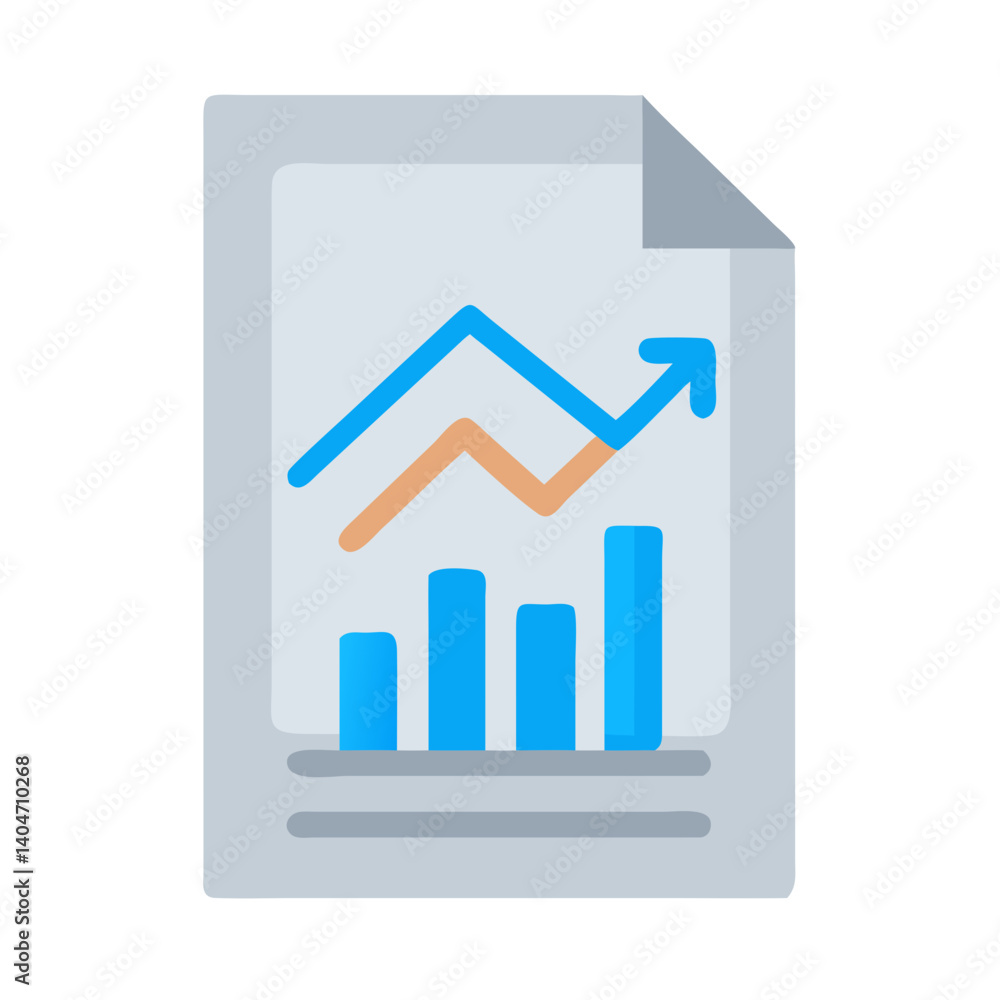 Real Estate Graph Document Rising Icon Design Real Estate Graph Document Rising Icon Design