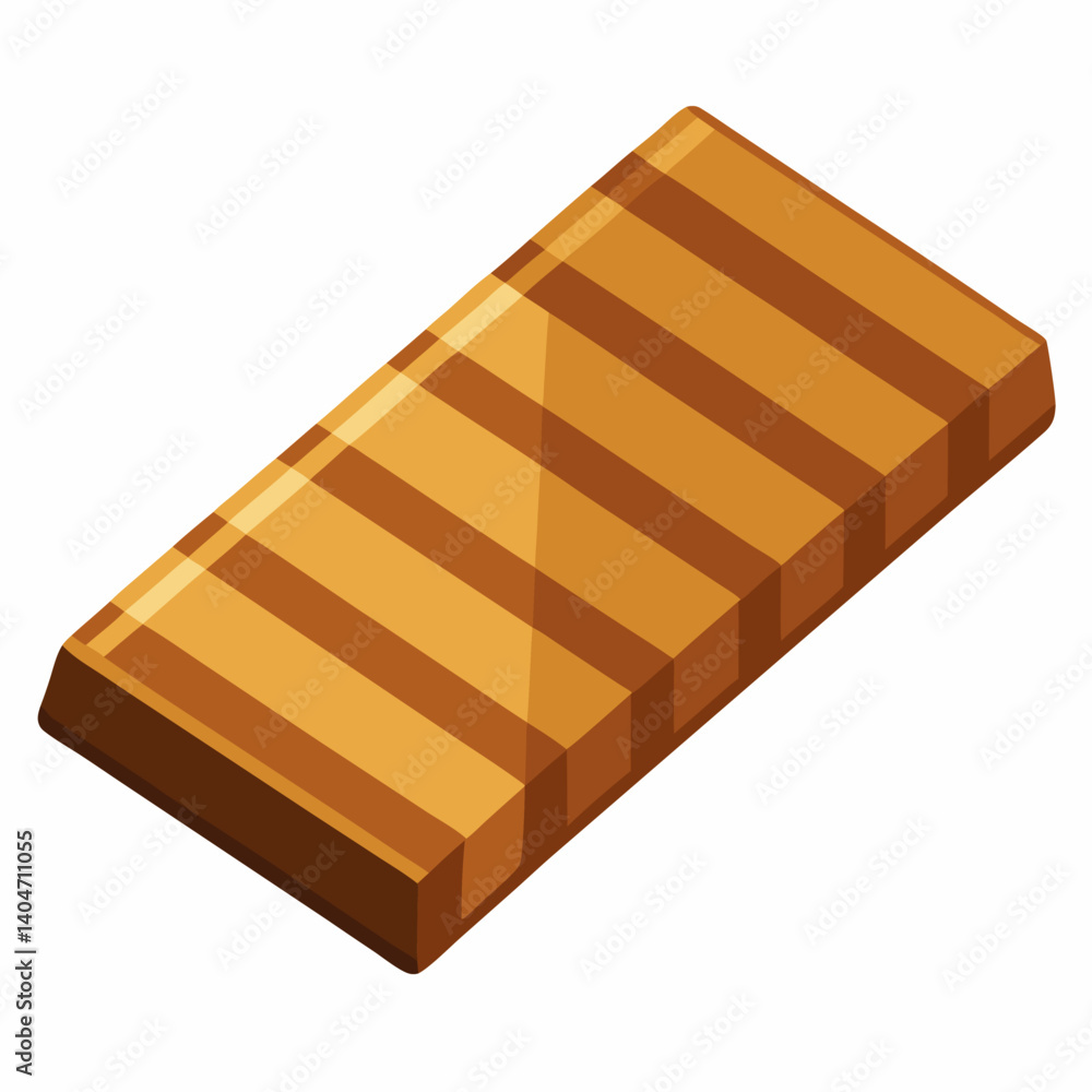 Chocolate bar featuring decorative stripes on its surface, showcasing a rich brown color and a glossy finish. Chocolate bar featuring decorative stripes on its surface, showcasing a rich brown color and a glossy finish.