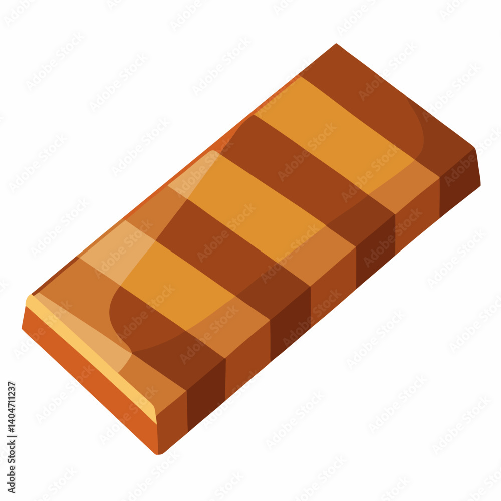 Chocolate bar featuring decorative stripes on its surface, showcasing a rich brown color and a glossy finish. Chocolate bar featuring decorative stripes on its surface, showcasing a rich brown color and a glossy finish.