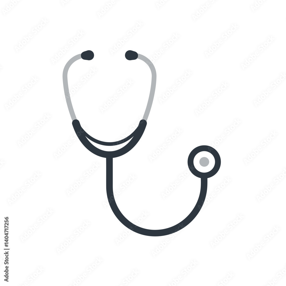 Stethoscope Icon: A clean, professional icon of a medical stethoscope, perfect for representing healthcare, medical services, or diagnosis. Stethoscope Icon: A clean, professional icon of a medical stethoscope, perfect for representing healthcare, medical services, or diagnosis.
