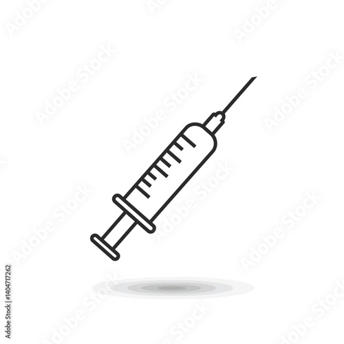 Precision Injection: A single syringe, meticulously illustrated, captures the essence of medical innovation, designed for health and treatment.