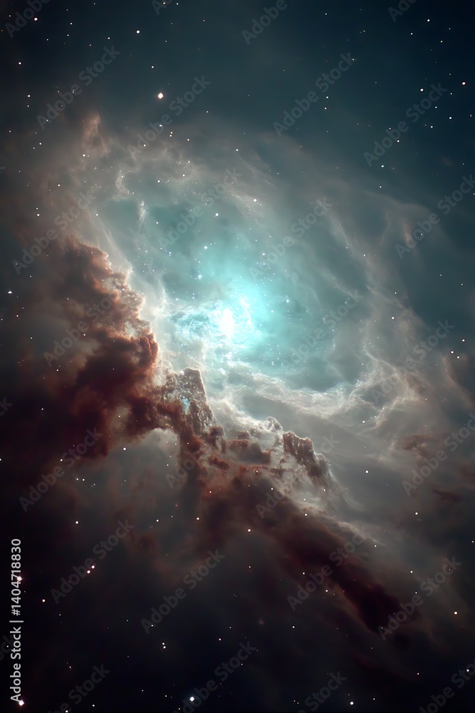 Fototapeta premium Cosmic Nebula with Star Formation.