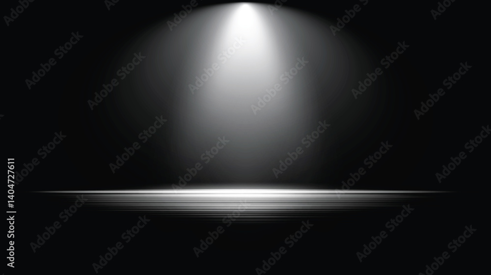 Spotlight background. Glowing light effect. Empty room with spotlight. Vector Spotlight background. Glowing light effect. Empty room with spotlight. Vector