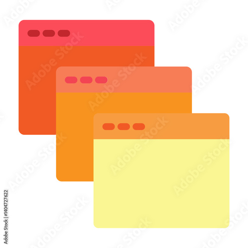 Tabs Vector Flat Icon Design