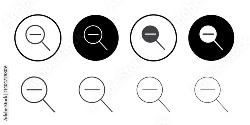 Zoom out icon Symbol line set