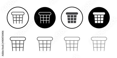 Basketball hoop icon Symbol line set