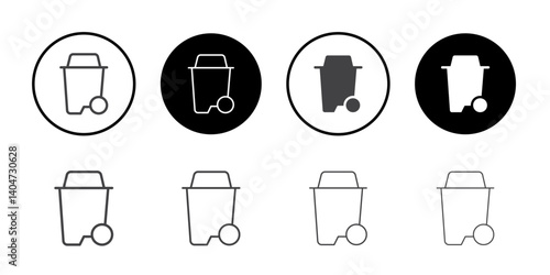 Bin icon Symbol line set