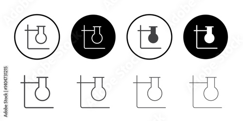 Chemistry icon Symbol line set