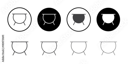 Couldron icon Symbol line set