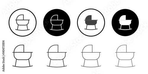 Cradle icon Symbol line set