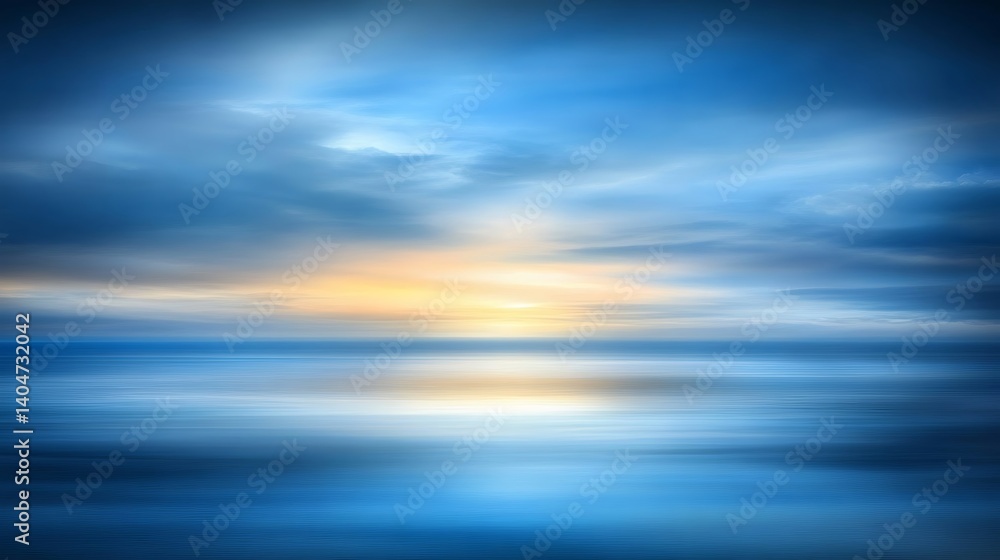 Obraz premium Blurry Sunset Over Water