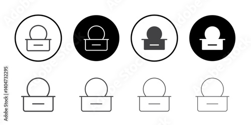Donation icon Symbol line set