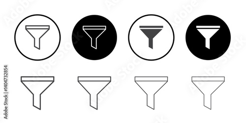 Funnel icon Symbol line set