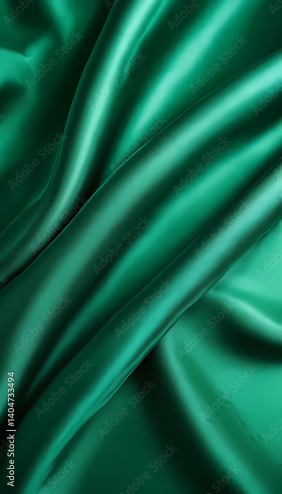 Fototapeta premium Elegant Dark Green Layered Color Waves Background – Abstract Fluid Motion with Smooth Gradient Curves for Modern Design, Wallpaper, Presentations, and Creative Digital Art Projects