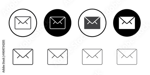 Mail icon Symbol line set