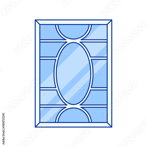 Simple and modern decorative windows icon vector illustration in lineal color style perfect for buliding theme and the like