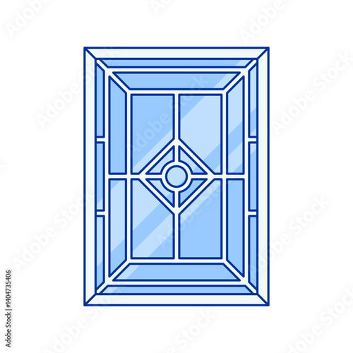 Simple and modern decorative windows icon vector illustration in lineal color style perfect for buliding theme and the like