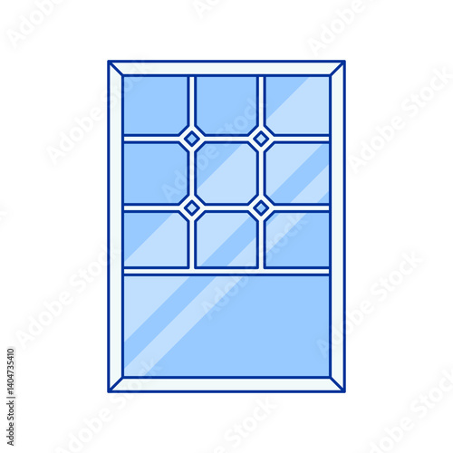 Simple and modern decorative windows icon vector illustration in lineal color style perfect for buliding theme and the like
