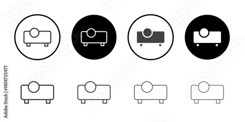 Projector icon Symbol line set