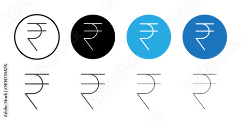 Rand icon Symbol line set