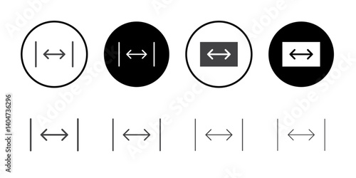 Scroll bar icon Symbol line set