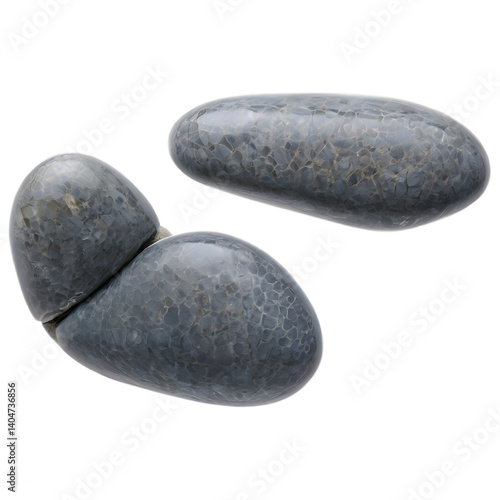 loating Smooth Gray Pebbles – Repeating Zen Stones on Transparent