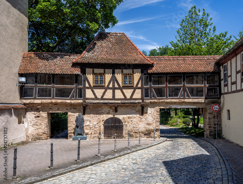 Obraz na płótnie Historic city gate in Ansbach w salonie