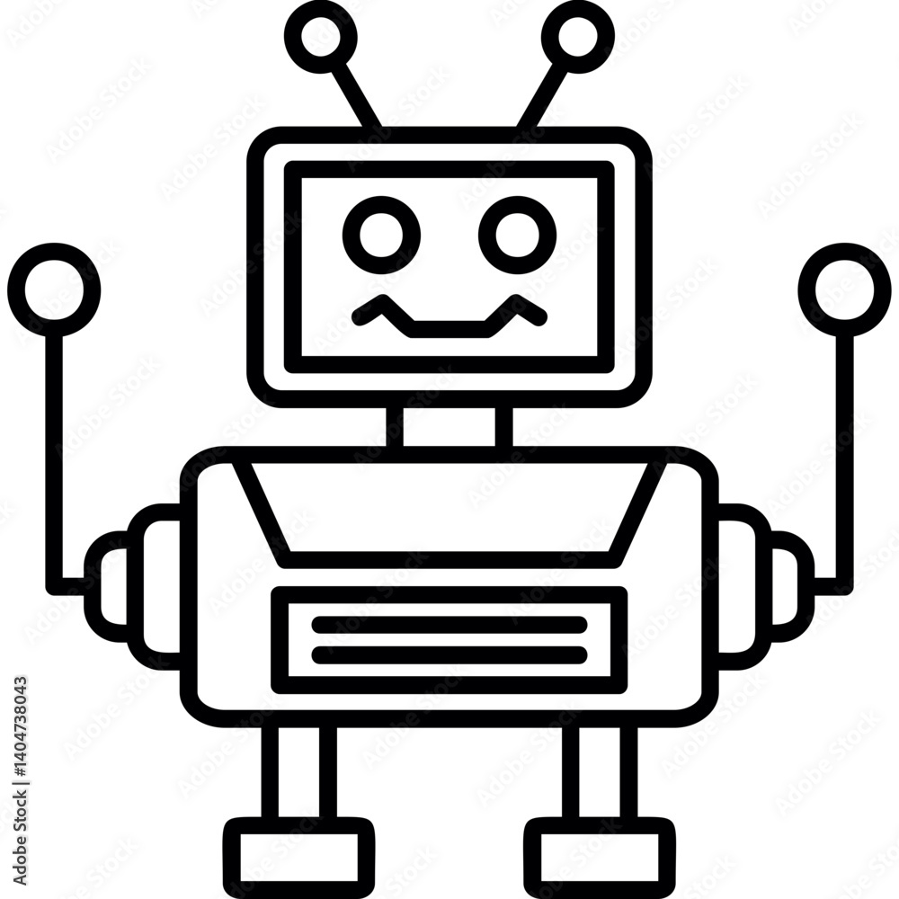 Naklejka premium Robot icon