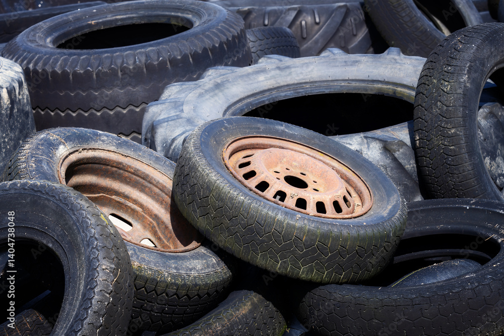 Heap of old tyres