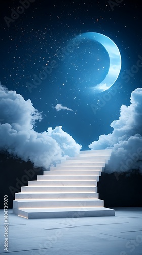 Celestial Stairway to Moonlit Clouds.