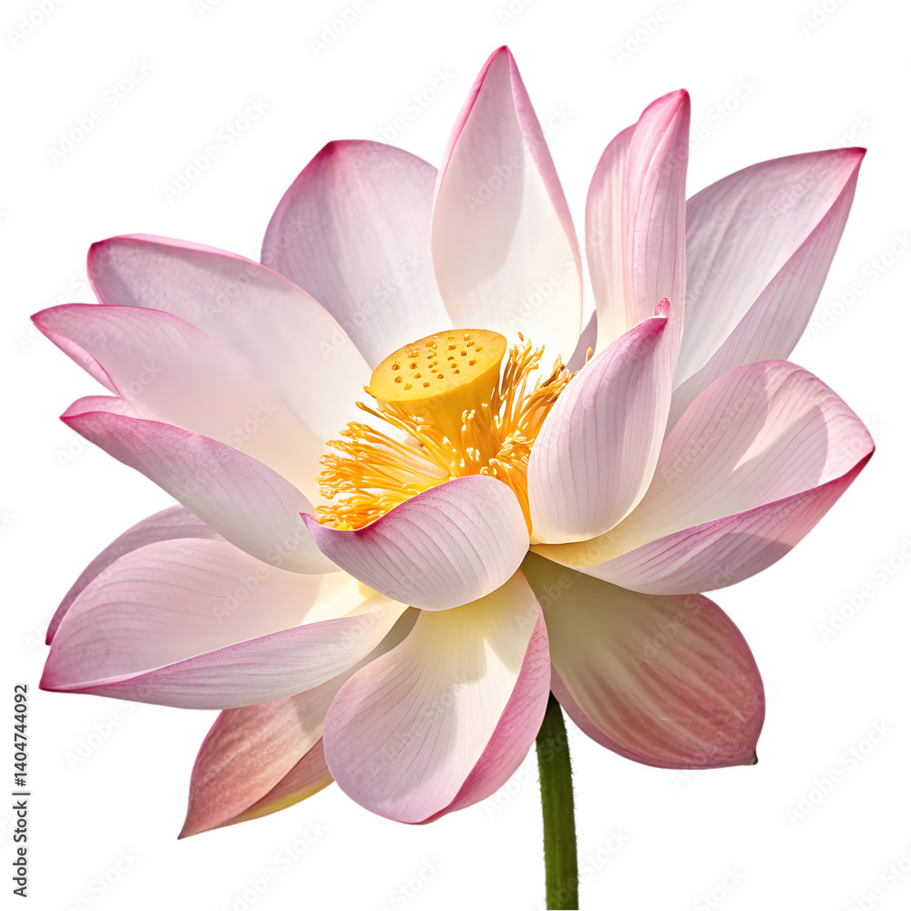 Pink Lotus Flower Bloom on transparent background