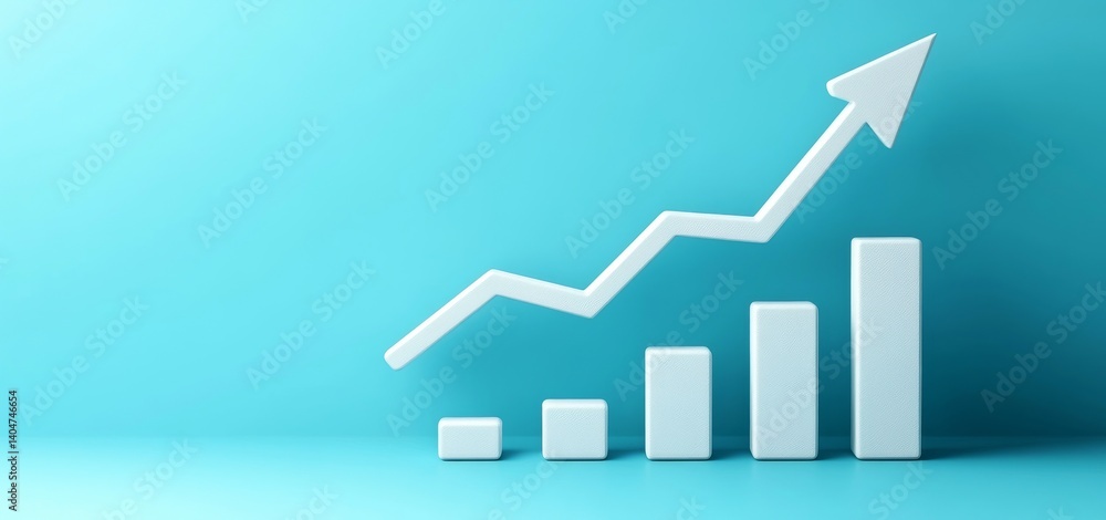 Fototapeta premium A stock chart spanning several years, depicting exponential growth and highlighting a profitable investment