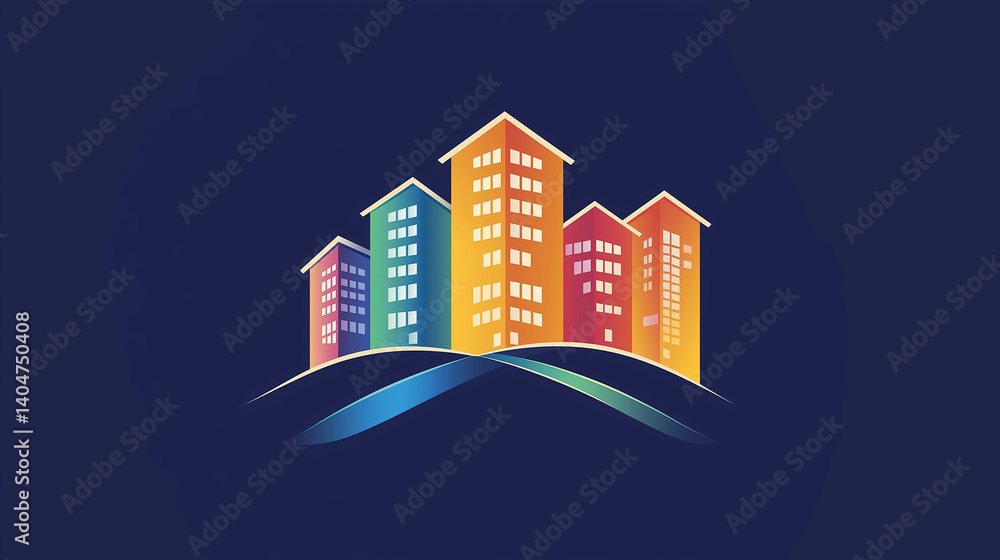 Obraz premium vector illustration of real estate