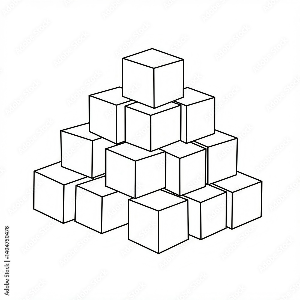 3d cubes sketch 3d cubes sketch