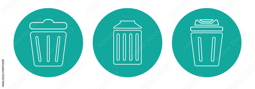 Bin icon. Trash bin vector icons collection. Waste, rubbish, garbage set icons symbols. Bin icon. Trash bin vector icons collection. Waste, rubbish, garbage set icons symbols.