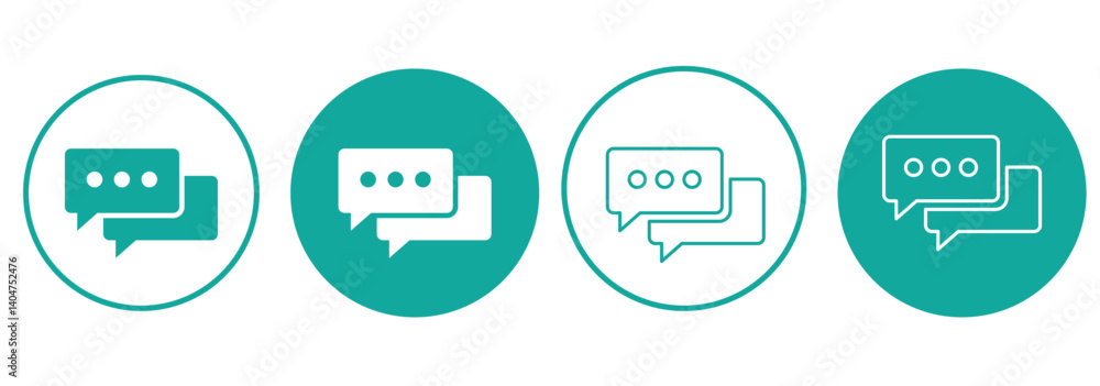 chat icon set. Speech bubble icon vector . chat icon set. Speech bubble icon vector .