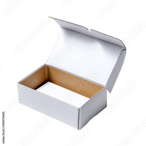 Customizable white business card box packaging on for professional use