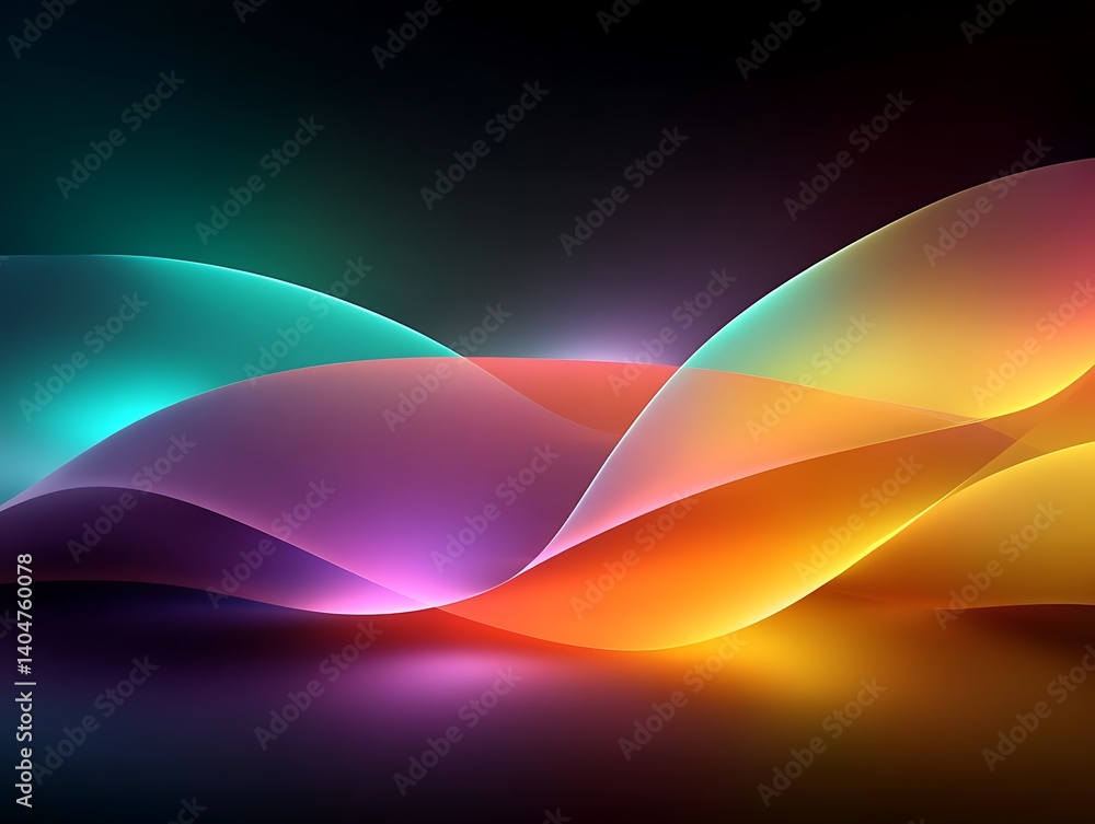 Naklejka premium Abstract Flowing Lights